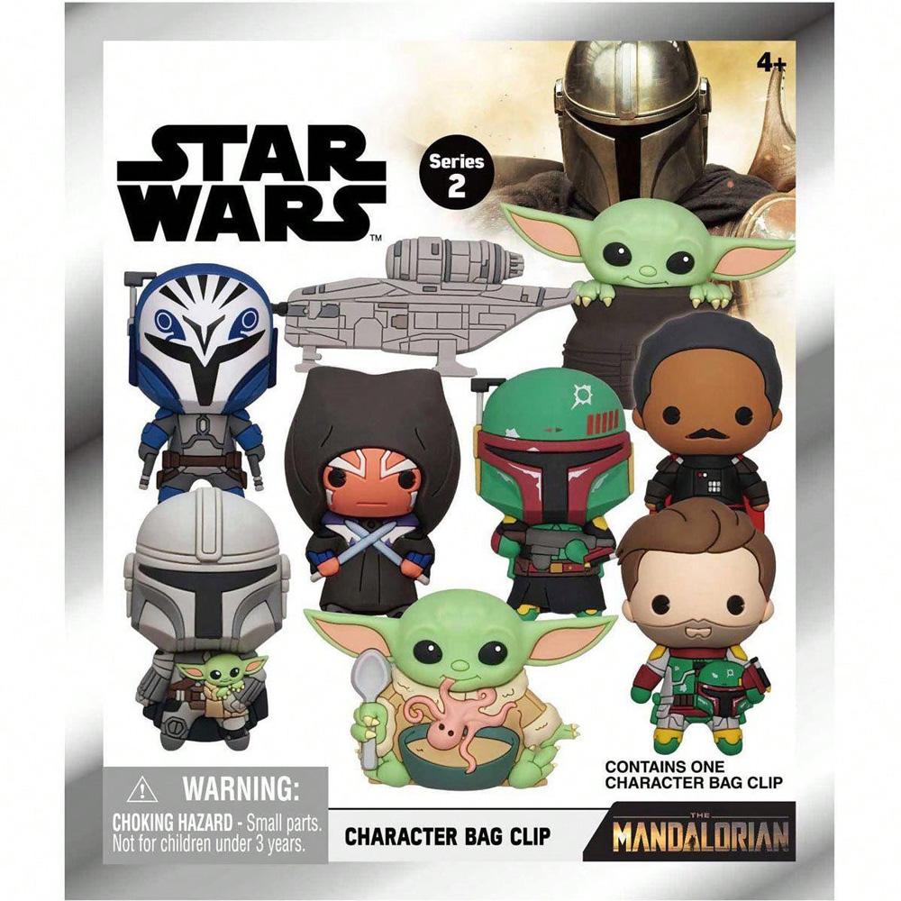 Star Wars 3D Keychain Blind Bag 1PC Officially Licensed Mystery Anime Figure Keyring PVC Blind Box Backpack Charm Perfect for Collectors Mandalorian Series