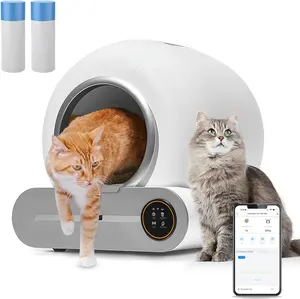 OmniPets Premium Automatic Self-Cleaning Cat Litter Box,Large Storage 65L+9L,Timed Cleaning,No Scoop,Odor Removal,App Control,Track Pet Health,Discrete No Smell,Good for Multi-Cats Fast Quiet Cleaning