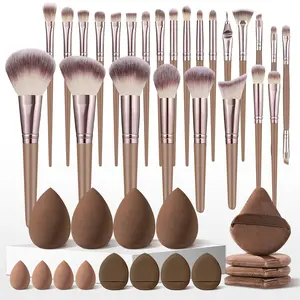 Makeup Tool Set, 41pcs/set Makeup Brush & Makeup Sponge & Puff, Professional Makeup Tools for Beginners, Makeup Accessories, Cosmetics Tool, Makeup Foam Sponge, Makeup Brushes Kits