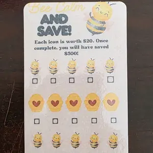 Mini Emergency Savings Challenge Tracker Money Saving Tracker Cardstock 5mil Laminated Reusable Fits Any A6 Binder