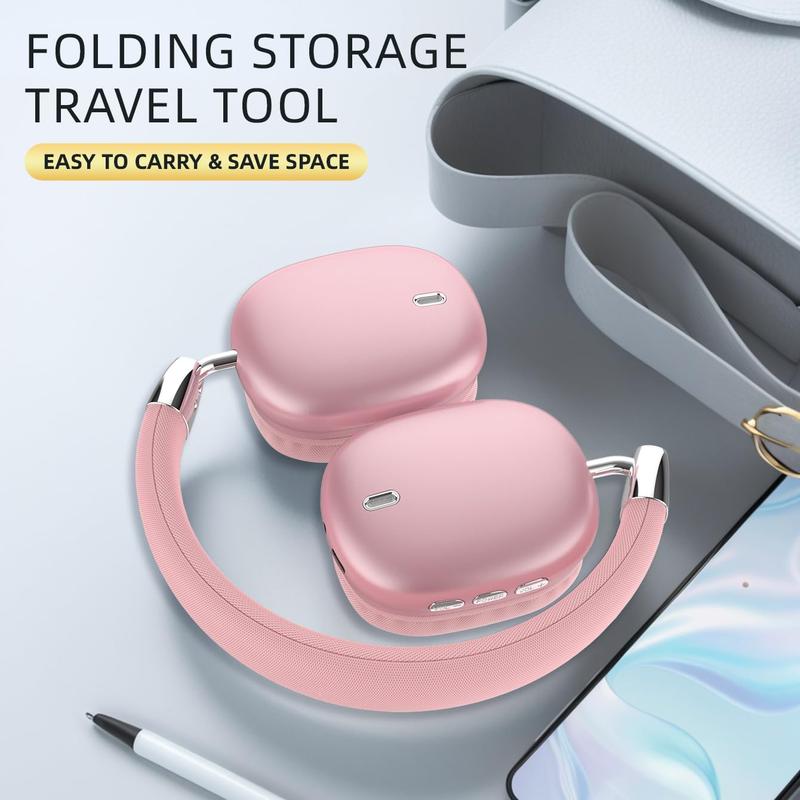 2026 Valentine Gift New Wireless Headset, Hifi Clear Call, Comfortable Fit With Head, Foldable, Rotatable, Stretchable. Compatible with Mobile Phones, Computers, MP3 and Other Devices. Wireless Headphones (Pink) Audio Adjustable