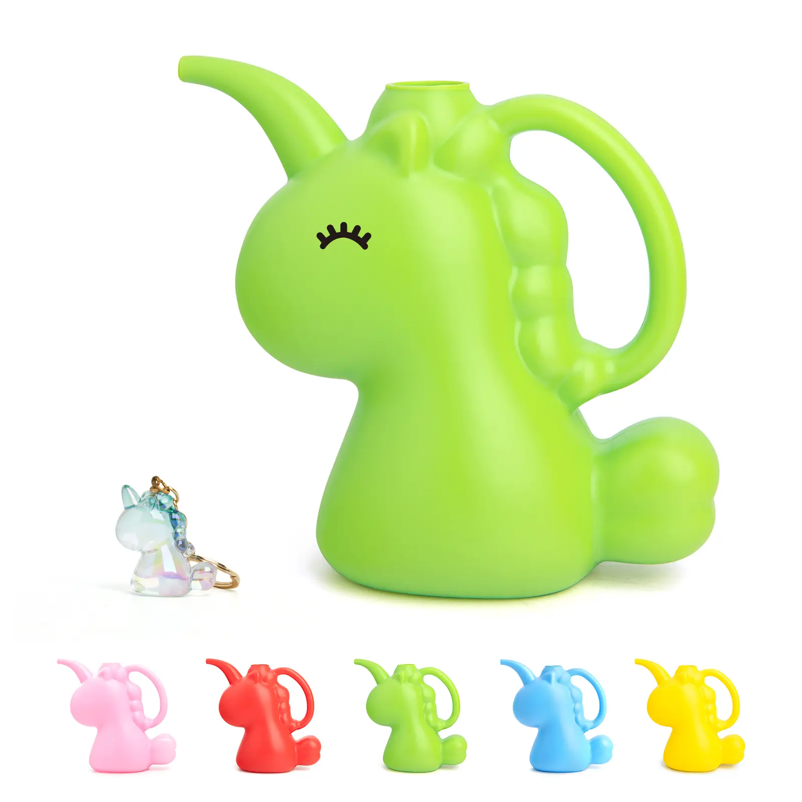 XXXFLOWER Plastic Compact Colorful Unicorn Kids' Mini Anti-Splash Watering Can - Kid-Friendly Indoor Gardening Tool with Fun Functional Design, Lovely Home Decor Gift for Waterscape Accessories