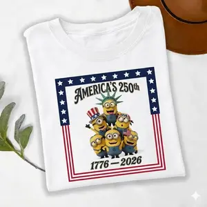 Minions America’s 250th Shirt, Patriotic 4th of July Tee, USA 1776-2026 Shirt, Funny Independence Day Family Shirt #Tshirt