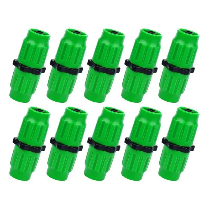 Expandable Garden Hose Repair Kit, 10-piece dual-channel hose female-male connectors with pockets, compatible with 3/4" and 5/8" garden hoses