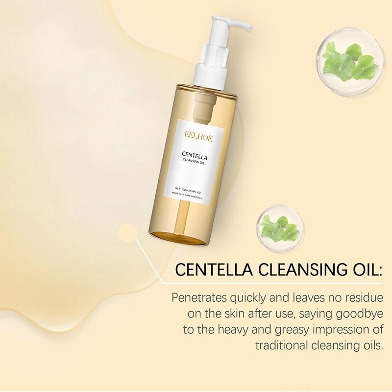 EELHOE Centella Light Natural Cleansing Oil, Refreshing and Gentle Makeup Remover for Face and Lips, Eye and Lip Makeup Remover Liquid