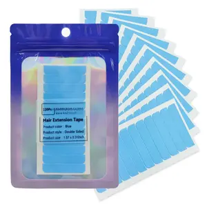 120 count Double Sided Hair Extension Tape,Blue Tape in Replacement Human Hair Extension Tape 0.31 x 1.57 Inch Tape Tabs for Hair Extensions