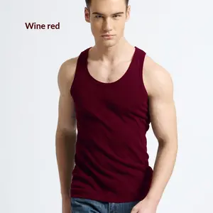 SpringSummer Cotton Mens Tank Top Fitness Ribbed