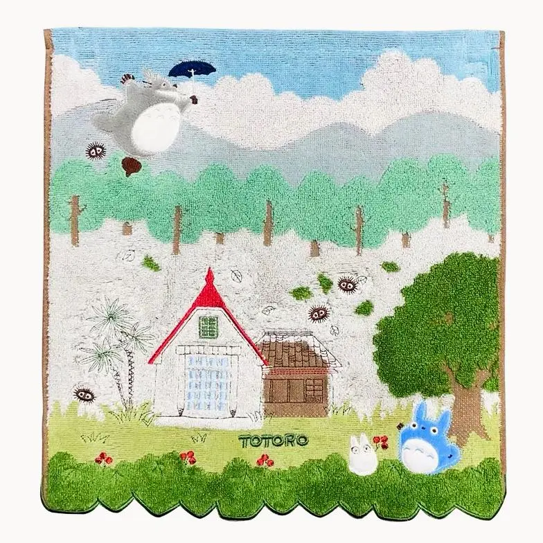 13.5"x13.5" Beautiful Super Soft Delicate Cotton Jacquard Embroidery Towel for Bathroom, Kitchen, Home Decor