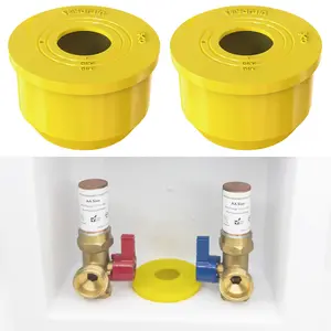 YMS 2 Washing Machine Drain Plug, Silicone Rubber, Black, Fits 1"~1.5" Inch Hose Inlet and 2 Inch box Outlet, Easy to Install, Seals and Secures Drain Hoses, Ideal for Laundry Room