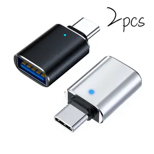 USB-C to USB 3.0 OTG Adapter, 5Gbps High-Speed Data Transfer Type-C Male to USB-A Female Converter with LED Indicator, Plug & Play for MacBook Pro/Air, Samsung Galaxy, Google Pixel, Tablets & More