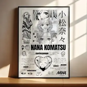 Nana Anime Poster, Nana Komatsu and Hachi Manga Art Print, Anime Wall Decor, Anime Gift