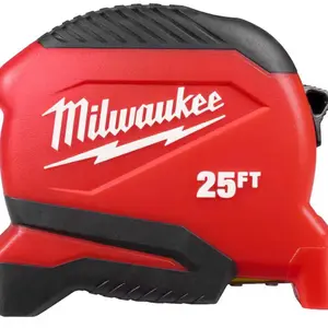 Milwaukee 25 ft. Compact Tape Measure with Fractional Scale