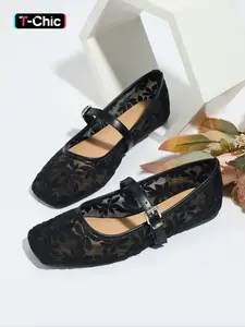 Women's Elegant Lace Pattern Ballet Flats, Fashionable Pointed Toe Casual Trendy Flat Shoes for Summer, Lightweight Breathable Comfortable Shoes for Daily Wear, Girl