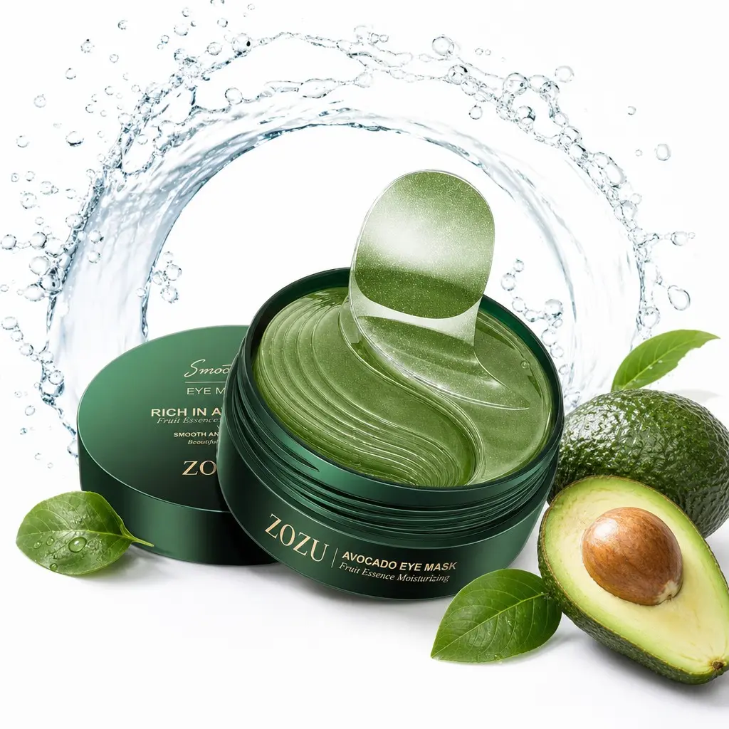 60 Pcs Hyaluronic Acid Vitamin Serum Avocado Eye Mask Patches - Gentle Daily AM Brightening Hydrator, PM Soothing Depuffer, Dark Circles & Dryness Treatment, Evening Skincare Beauty Gift, Vitamins, Retinol