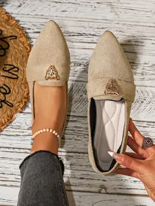 Women's Leopard Print Loafers, Slip On Flats, Pointed Toe Design, Comfortable Rubber Sole, Casual All-Season Footwear, Perfect for Commuting & Dates