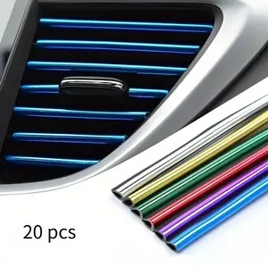 20cm U-shaped Trimmed Decorative Strips - Suitable for Car Air Conditioner Ventilation - Decorative Door Edge Protector - for Car Styling - Suitable for All Models - Car Interior Accessory - Car Decorations