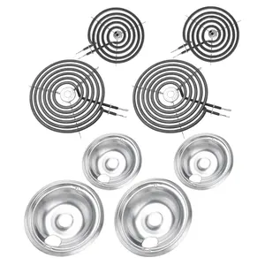 GE Drip Pans and Stove Burner Element Unit Set, Perfectly Fit WB30M1 & WB30M2 -Replacement for GE Hotpoint Stove Top