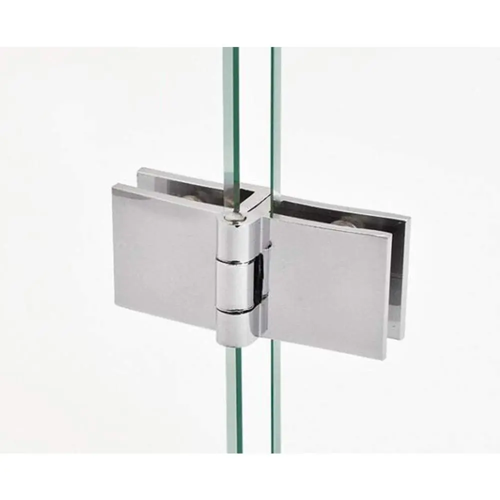 [2 Pieces] Glass Door hinge-180 Degree Glass Shower Door Hinges clamp Suitable for 5-8mm Glass Thickness