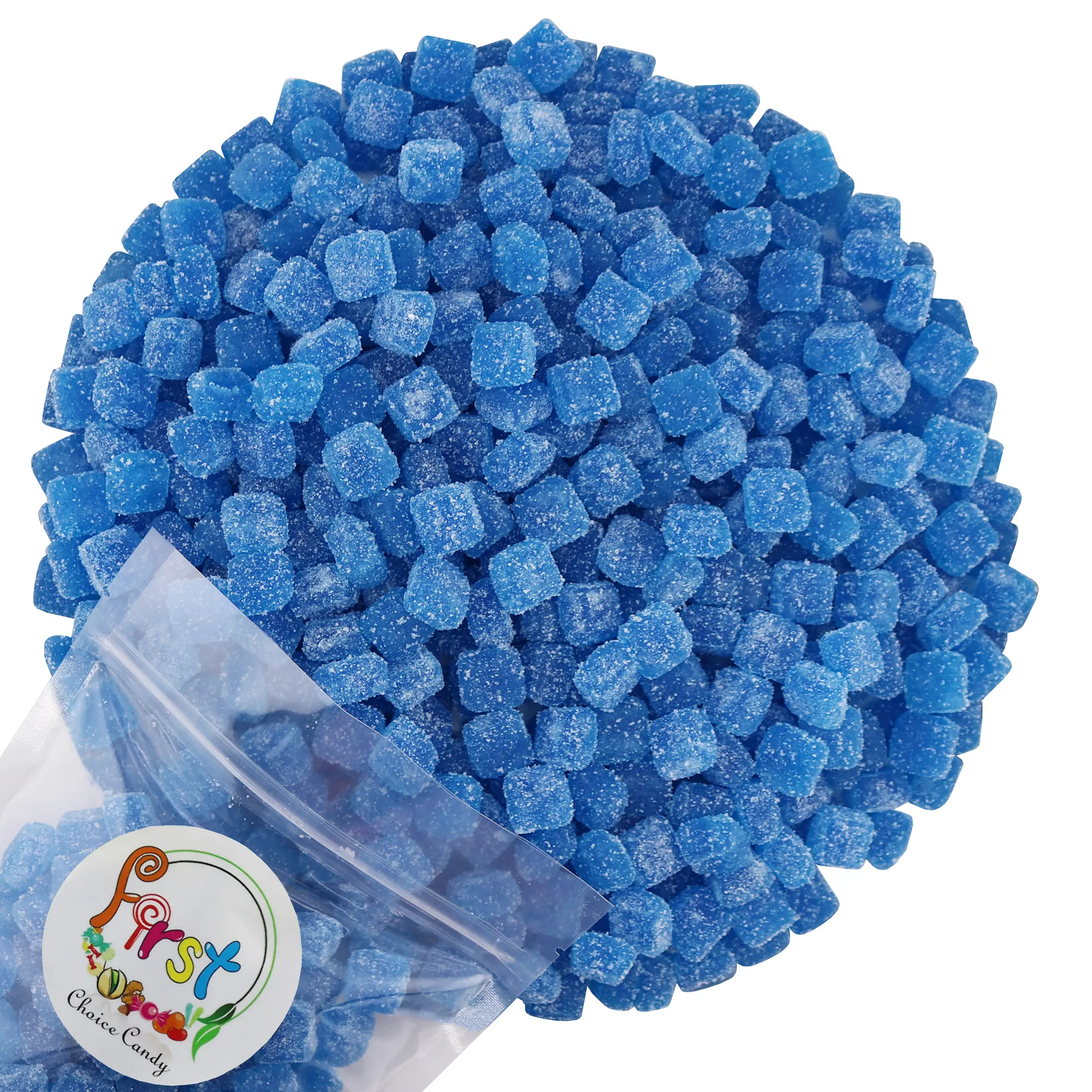 BLUE RASPBERRY SOUR CHEWY CUBES CANDY 2 LB Snack Sweet BLUE RASPBERRY SOUR CHEWY CUBES CANDY 2 LB Snack Sweet