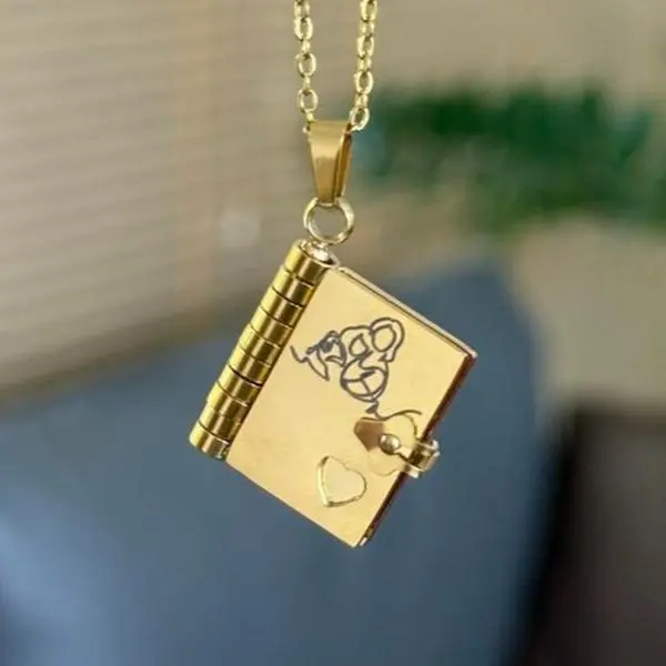 Book Necklace for Granddaughter