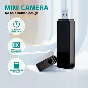 64GB USB Flash Drive Camera,1080P Video Resolution Security, Rechargeable Portable mini Body cam,Surveillance Camera Memory Sd