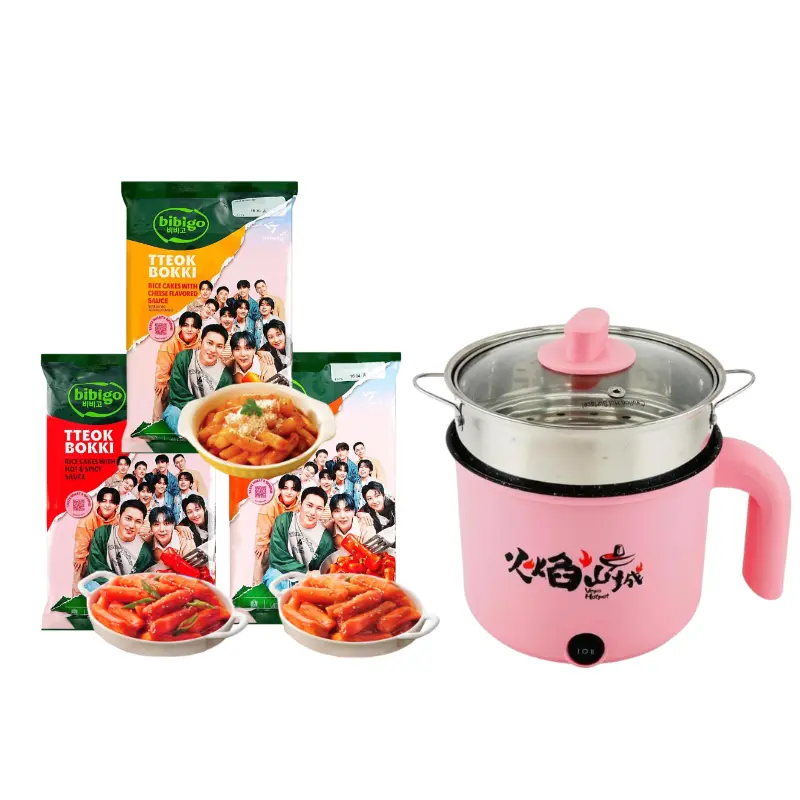 Pot+ 3pcs Rice Cake(Cheese+HotSpicy+SweetSpicy) 