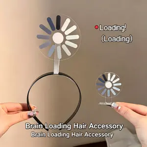 Rotatable Brain Loading Headband And Hair Clips, Novelty Funny Creative Party Hair Accessories, Whimsical Prank Headdress Suitable For Birthday Festival Gatherings, Daily Casual Wear And Gifting To Friends