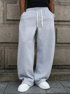 Straight-leg loose fleece sweatpants – unisex retro street style suitable for spring, autumn & winter| soft & comfortable [new 2025 collection]