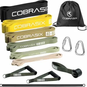 COBRASIX Set of 6 Resistance Bands | Long Length: 41", 6 Piece Band