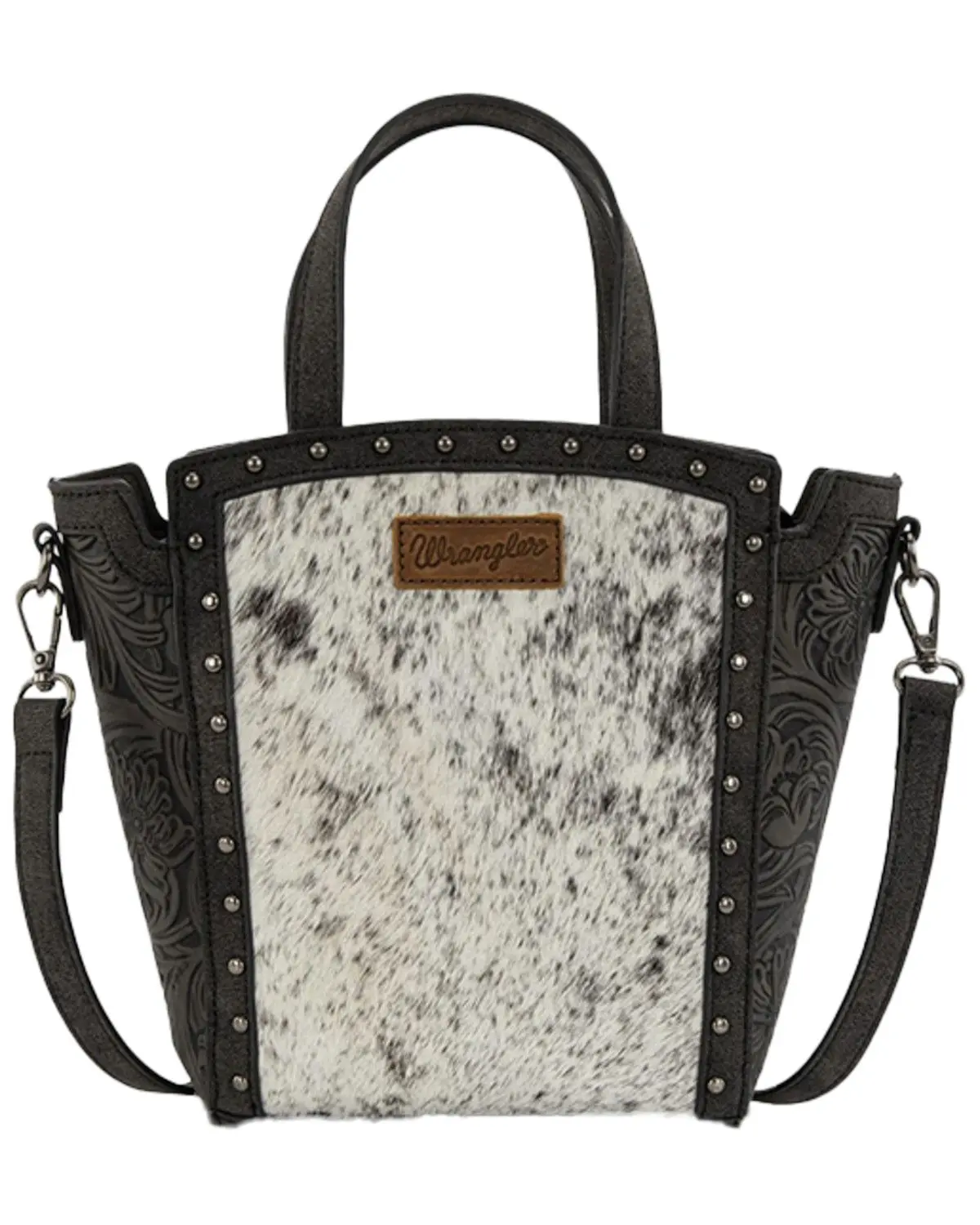 Wrangler Women's Women'S Cowhide Embossed Crossbody Tote Bag - Wg252-8014Bk