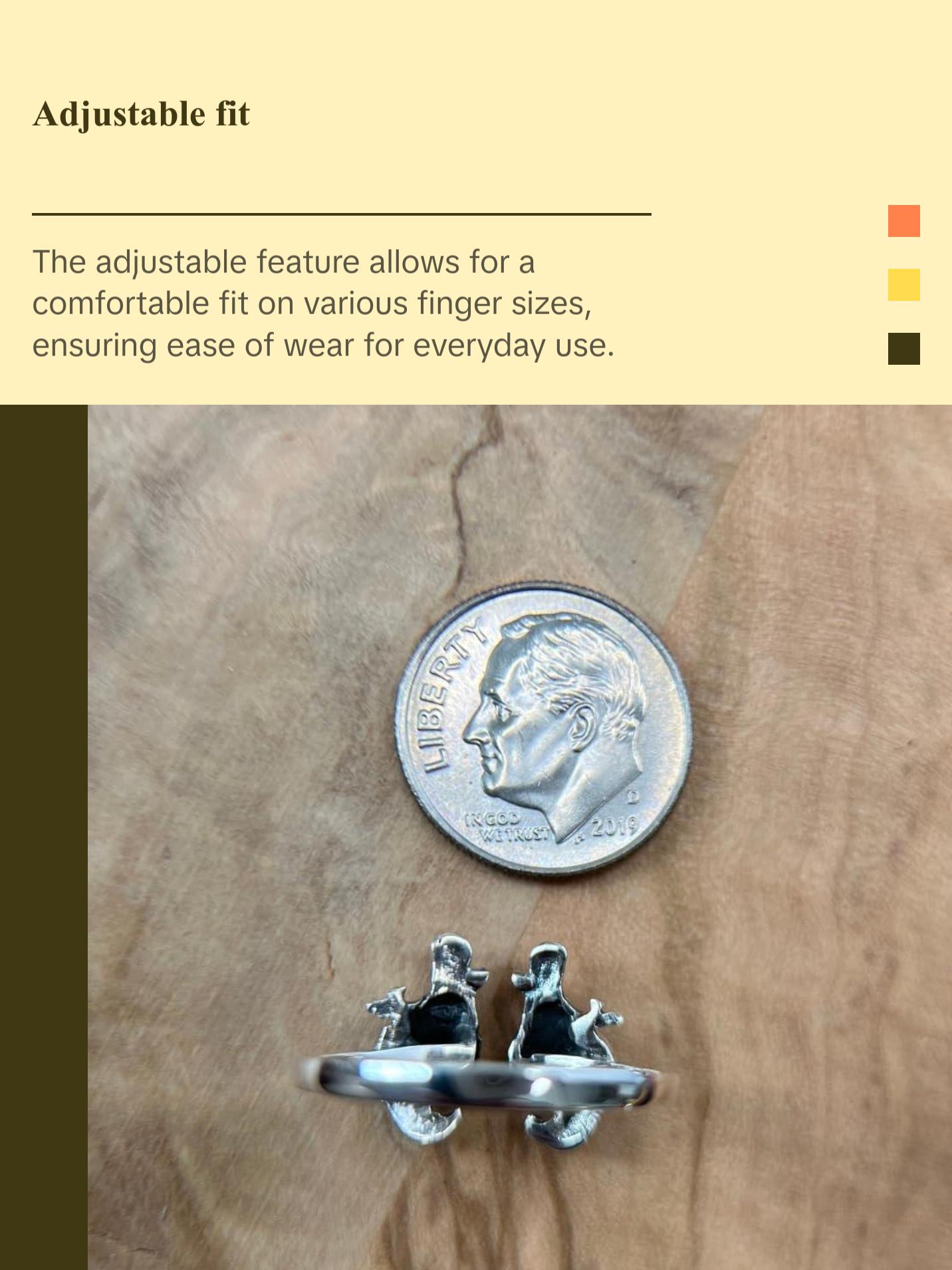 925 Sterling Silver Adjustable Raven Ring – Celtic Patterns & Wiccan Symbolism