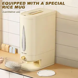 1pc Upgraded 11/22 lb Storage Container Clear Moisture & Pest Resistant Reusable Grain Dispenser with Measuring Cup for Cat Dog Pet Food Ideal for Rice Grains Wheat Pantry Organization Stackable Container