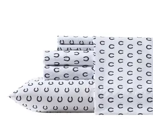Wrangler Horses hoe Dots Navy T winXL Microfibe r Sheet Set