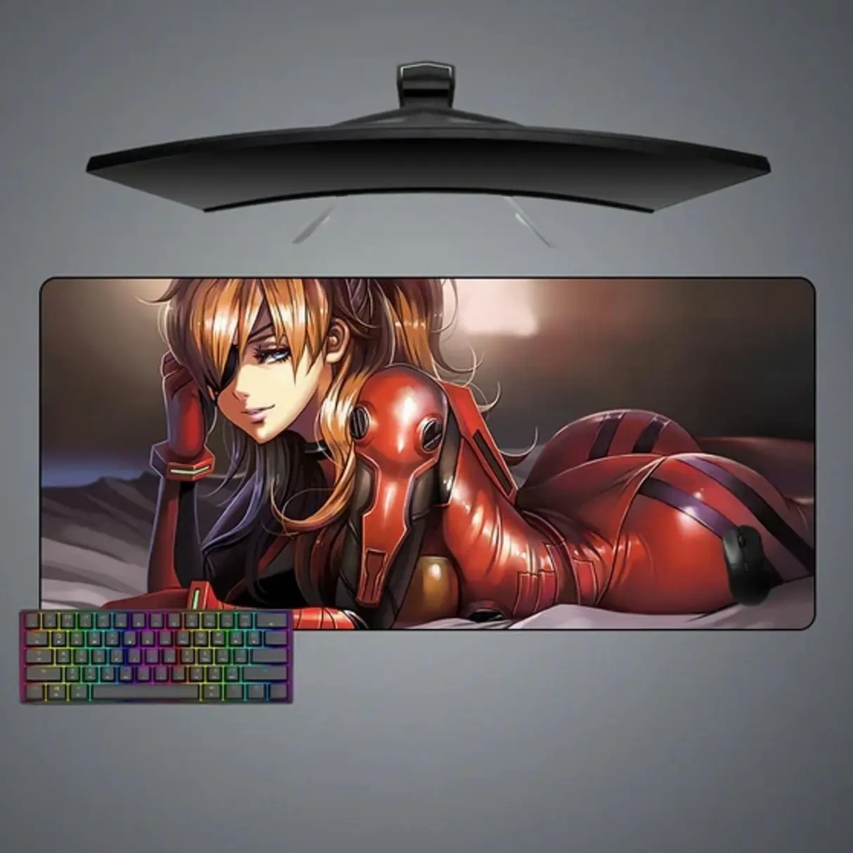 Asuka Langley Soryu Design Gaming Mouse Pad, Computer Desk Mat