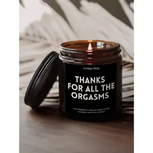 Thanks For All The Orgasms, Valentines Day Gift For Him, Candle, Valentines Day Gift For Boyfriend, Gift For Husband, Birthday Gift For Him