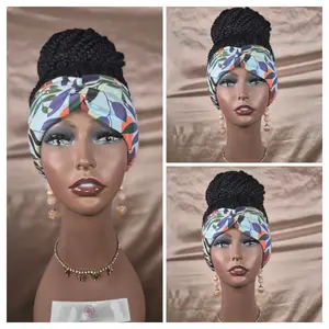(PRE-ORDER) Custom Box Braid Bun Headband Wig