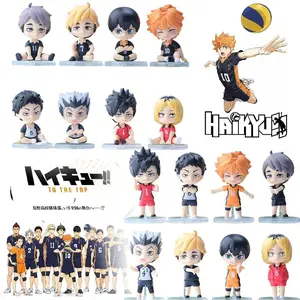 8 Pcs Set Haikyuu Hinata Shoyo Tobio Kageyama Anime Figure Cute Model Ornaments Toys Pvc Doll Boys Collection Gifts