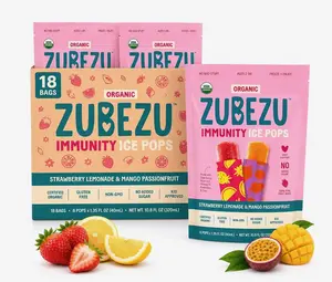 ZuBeZu Organic Immunity Ice Pops - 18 pouch case pack