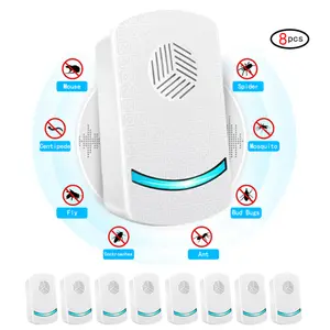 Intelligent Ultrasonic Rodent Repellent 6/8 Pack - High-Tech Electronic Insect Repellent, Pet Wall