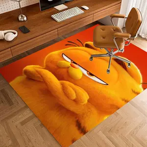 Cute Garfield Cat22 Cartoon Print Carpet, Home Living Room, Bedroom, Office Chair Under Carpet, Gift for Family and Friends, Christmas Decoration Carpet