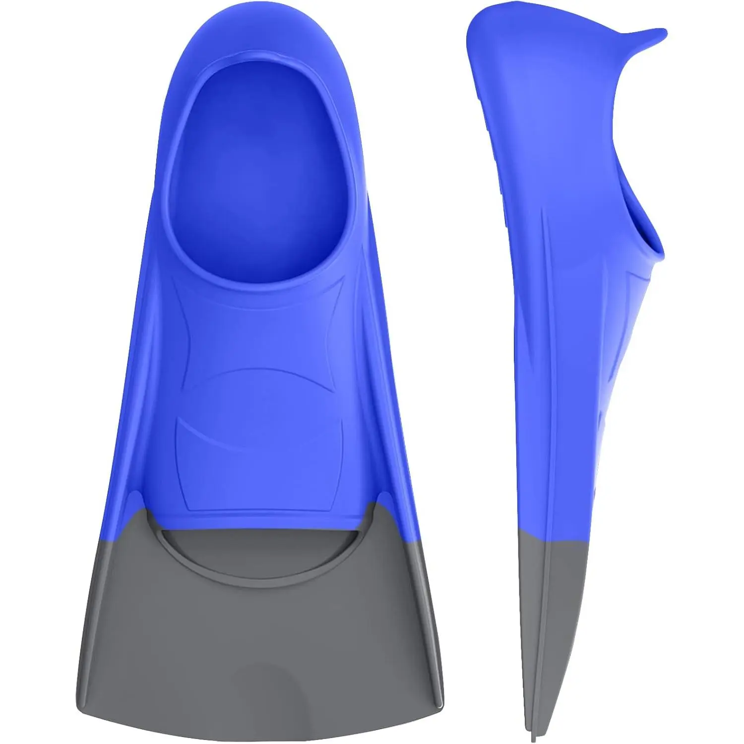 Swim Fins, Kids Swim Training Fins for Lap Swimming, Travel Size Flippers with Mesh Bag, Silicone Swimming Fins for Kids Teens Adults Women Men