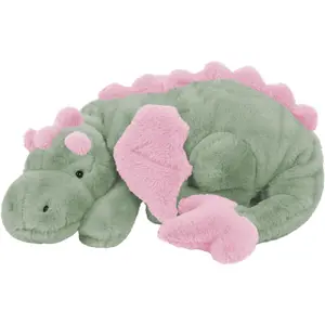 Large 36in Cute Dragon Stuffed Animals Plush Toy Soft Matcha Green Pterosaur Plushie Giant Fuzzy Dinosaur Pillow Plushies with Pink Wings Cuddly  Friends Family Member