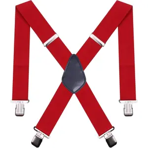 Suspenders for Mens Heavy Duty 2 Inch Work Suspenders High Elasticity and  Clip Adjustable Suspender Long Tall