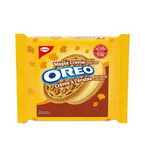 Oreo Maple Creme Flavor Cookie Sandwich - 1 Box From Canada - Perfect for Snacking and Dessert