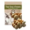Top Dog Chews Natural Chicken-Wrapped Cow Cheek Rolls, 5-Pack 5-6in High Protein (73%) Beef Dog Treats, 506 kcal/kg, 3 Plaque-Scraping Edges, Supports Dental Health, for Aggressive Chewers