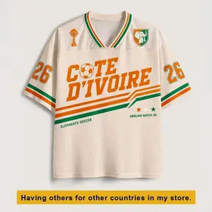 Côte D'Ivoire Soccer Jersey, Ivory Coast Retro Shirt, Custom Name Number Jersey, Elephants Football Fan Gift