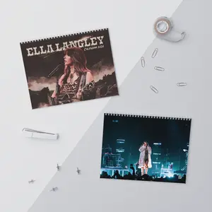 Vintage Ella Lag1e Wall Calendar 2026, Country Music Calendar, Western Planner Calendar, Gift For New Year Decorate Home