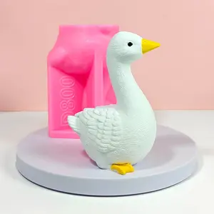 Cute Duck Shape Silicone Mold for DIY Crafts, Handmade Crafts, Standing Duck Candle Holder, Clay Making Tool, Fun Decorative Ornament Molding Kit