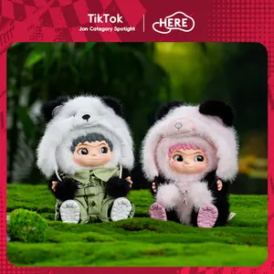 WAKUKU-Pandada Pendant*1+Pandada Cherry Blossom Snow Pendant*1+Doll Clothes*1