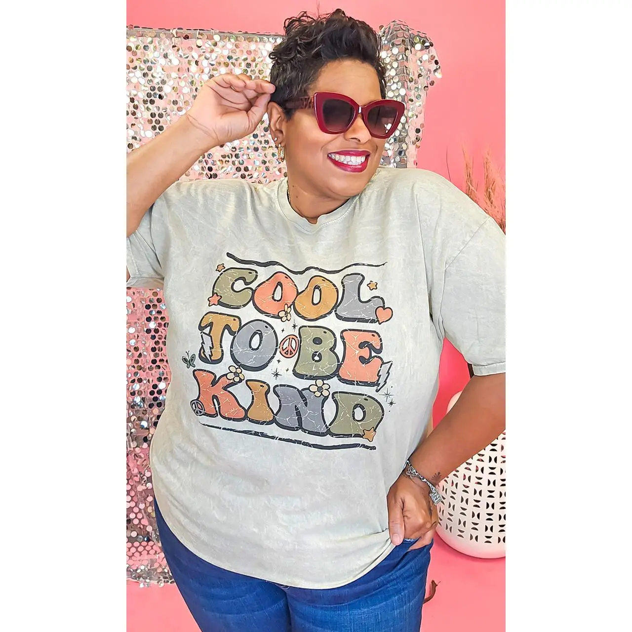 Tees2urdoor Women's Cotton Vintage Mineral Washed Round Neck Half Sleeve Basic Fitted T-Shirt - Cool Graphic, Casual Everyday Top, Tshirt, Cool Women's T-Shirts
